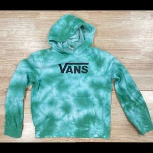 Girls size L VANS mint green tie dye hoodie